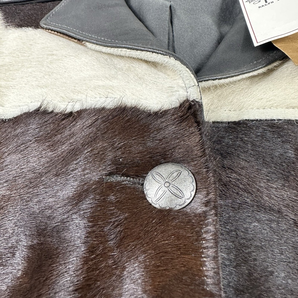 RRL Ralph Lauren Cowhide Women's Metal Button Fringe Western Jacket Size 2 NWT - Picture 10 of 10